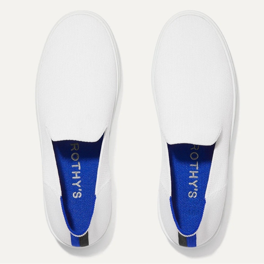 Rothy’s The Original Slip On Sneaker, Bright White, Size 8